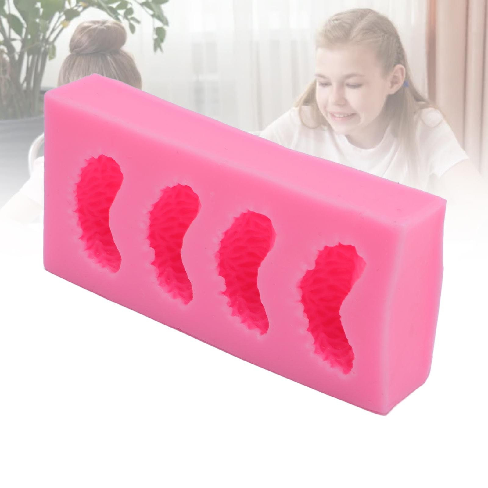 Tangerine Slice Silicone Candy Pattern 4 Cavity Fruit Fondant For Chocolate Baki