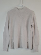 Women's Lululemon Merino Wool Cotton Cream Knit Crewneck Sweater Size 2