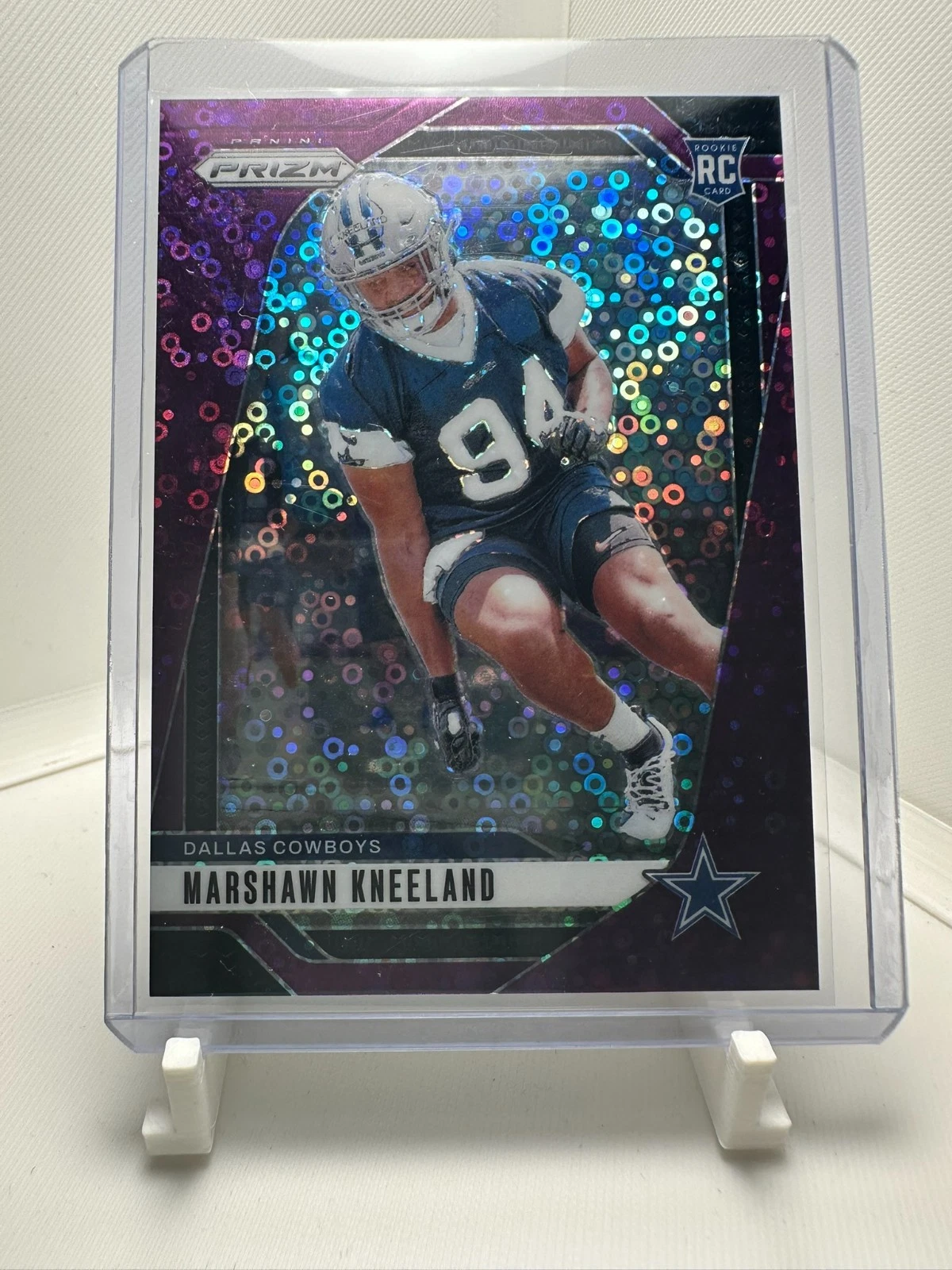 2024 Panini Prizm - Rookie Marshawn Kneeland #373 Purple No Huddle Prizm /49 RC
