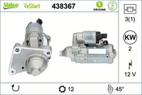 Valeo Starter U.A. FüR CitroËN, Ds, Fiat, Opel, Peugeot, Toyota, Vauxhall