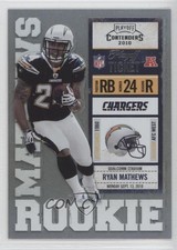 2010 Playoff Contenders Ticket 83/99 Ryan Mathews (Blue/White Gloves) #231 2d9