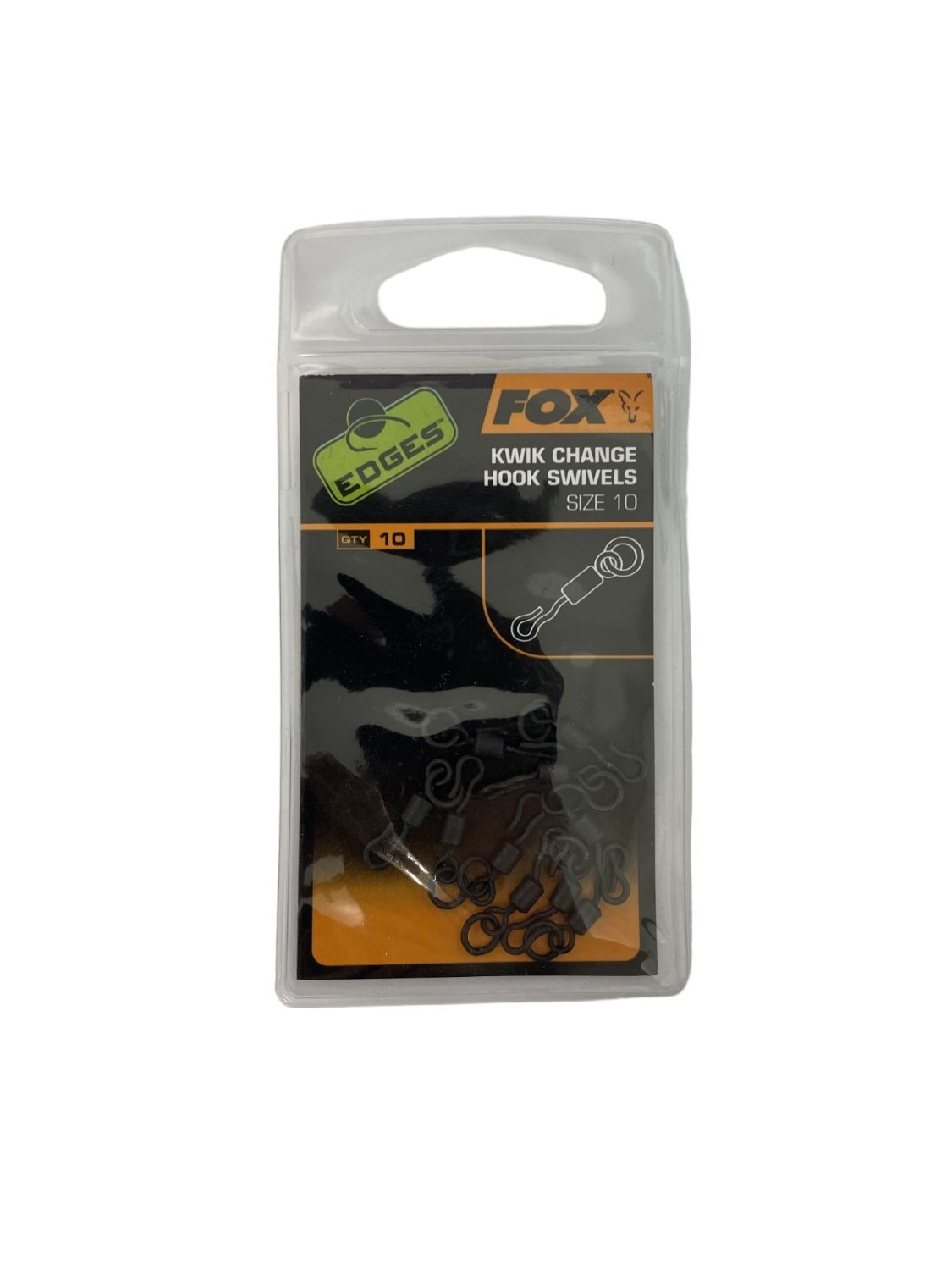 Fox Edges Kwik Change Hook Swivels Size 10 CAC701