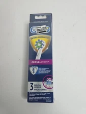 Oral-B CrossAction Electric Toothbrush Replacement Brush Heads Refills 3ct White