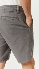 Mavi Simon Twill Grey Shorts Men's Size 40 Chino Cotton Flat Front