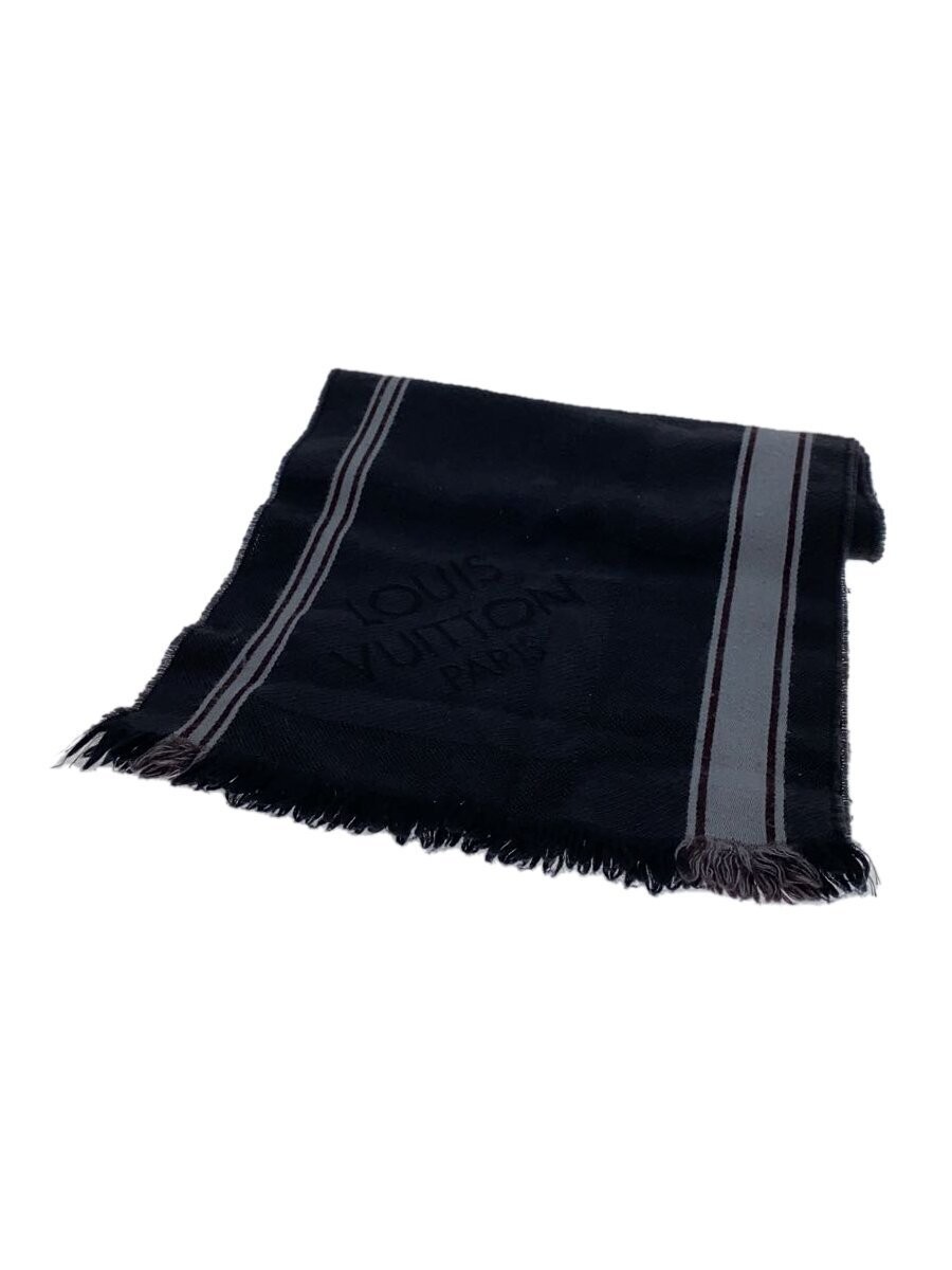 Louis Vuitton Authentic Black Wool Scarf for Men & Women