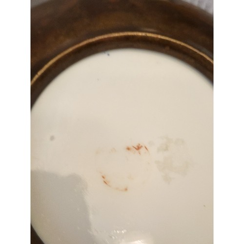 Cuenco japonés de latón de porcelana ACF recubierto plato multicolor floral azul - Imagen 4 de 7