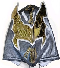 Mexican Wrestling Mask Costume Lucha Libre WWE Gold Silver