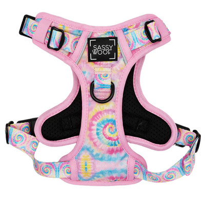 NWT Sassy woof Dog Step-in Harness - Good Vibes