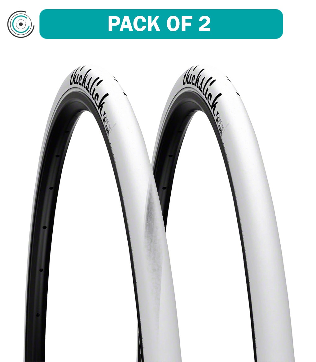 Pack of 2 WTB ThickSlick Tire 700 x 25 Clincher Wire White Pack of 2 WTB ThickSlick Tire 700 x 25 Clincher Wire White