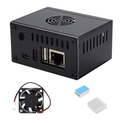 Orange Pi Zero 3 Case(N502), Metal Case with 5V 3010 Cooling Fan and 2pcs Alu...