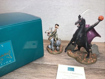 WDCC Sleepy Hollow Haunting Horseman Ichabod  Crane &Terrified Teacher 546/3500