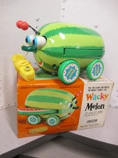 Cragstan WACKY MELON watermelon pull toy psychedelic box insert MIB unused