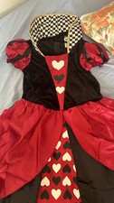 Queen Of Hearts Alice In Wonderland Ladies Costume Fairytale Fancy Dress