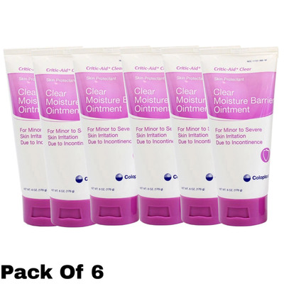 Critic-Aid Clear Skin Protectant Moisture Barrier Ointment 6oz Tube 6ct 7567