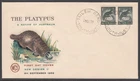 Australian Stamps.1st Day Cover.WCS.The Platypus.1959.