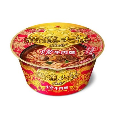 4碗 - [Uni-President] BEEF FLAVOR Spicy Instant Noodle 統一 滿漢大餐 Gold 熗牛肉麵 220g