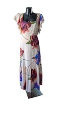 Liquorish Fabulous Floral Long Summer Dress Flutter Sleeves