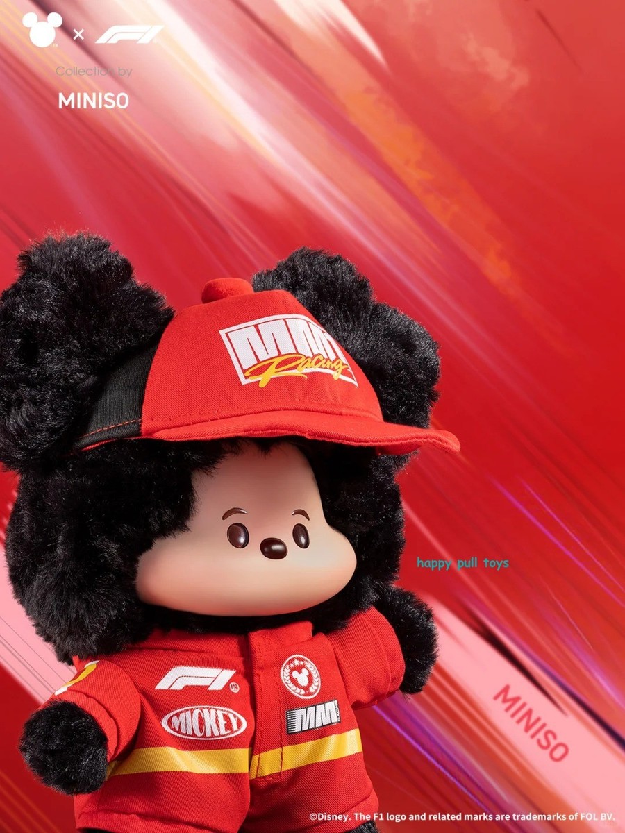 ミッキーマウス ぬいぐるみ F1 ディズニー　コラボ MINISO × Disney × F1 Mickey Mouse Speed Life Vinyl Plush Pendant