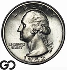 1943-S Washington Quarter, Satin White Choice BU++