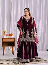 New Designer Party Wear Look Top , Sharara Plazzo and Dupatta,