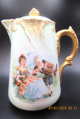 THE FOLEY CHINA (WILEMAN/ SHELLEY) ENGLAND VICTORIAN CREAMER & LID~6 1/8'' TALL