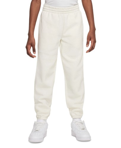 Nike Air Big Kids Logo-Print Brushed Fleece Sweatpants - Sail - Picture 1 of 2