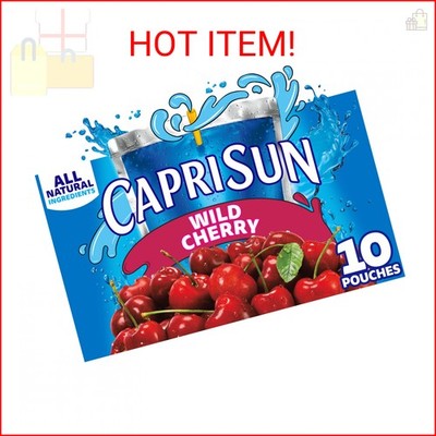 Capri Sun Wild Cherry Flavored with other natural flavor Juice Drink Blend, 10 c