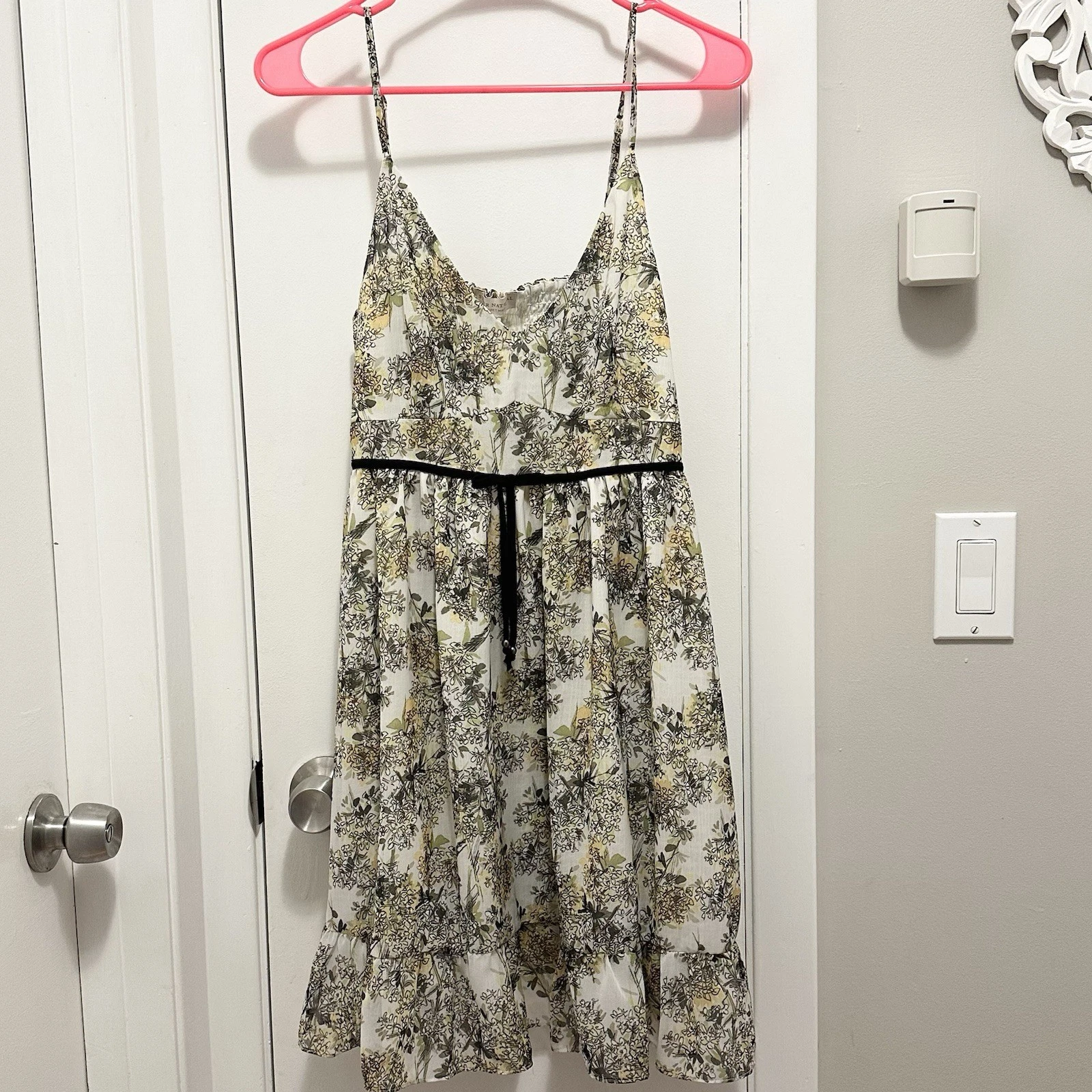 UNDERCOVER Mini Abito Slip Super Natural Secret Mission Benazir Giallo Floreale Chiffon S Nuovo con etichette