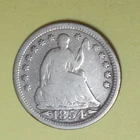 New ListingUS Silver Coin 1854 Arrows SEATED LIBERTY HALF DIME