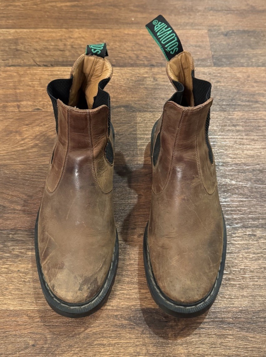 Solovair Gaucho Crazy Horse Dealer Boot Brown Leather UK Size 7
