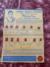 1930s Buster Crabbe Huskies Cereal Box Back