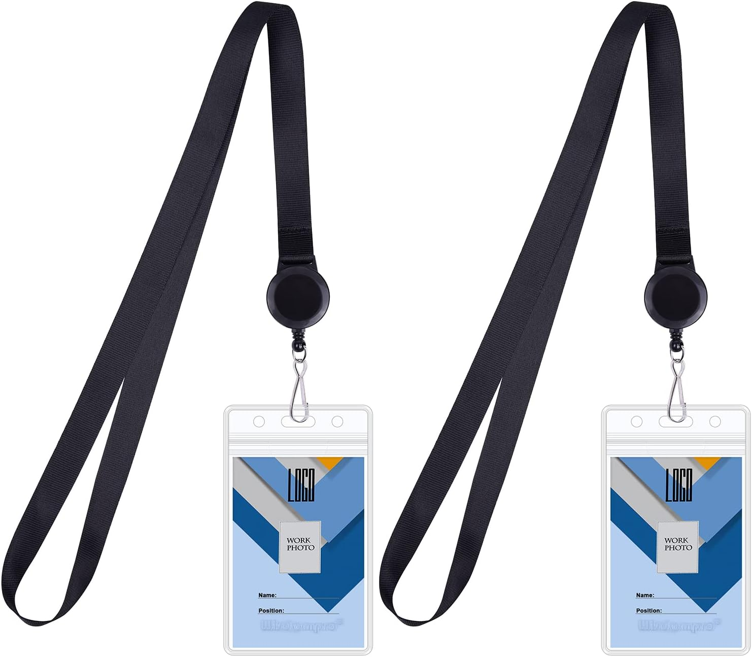 Cruise Lanyard with ID Card Holder, 2 Pack Neck Lanyard with Retractable Reel &