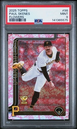 2025 Topps PAUL SKENES Flowers /50 #98 PSA 9