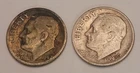 LOT OF 2  (90% SILVER)  ROOSEVELT 1947 DIMES