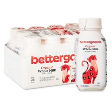 Organic Whole Milk 8 fl oz Carton Pack of 12 Fresh Dairy