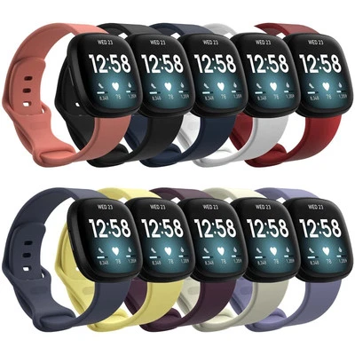 Cinturino Silicone Ruentech Per Fitbit Versa 3 E Sense - Morbido E Regolabile, Uomo E Donna