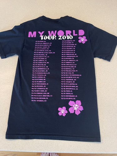 Justin Bieber My World Tour2010 Gildan Black Size Small - Picture 5 of 10