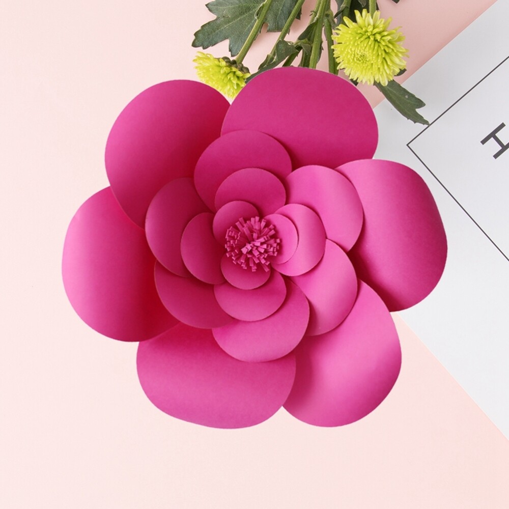 2 pcs 20cm 3D Paper Flower Wall Decor for Party Home Wedding Backdrop