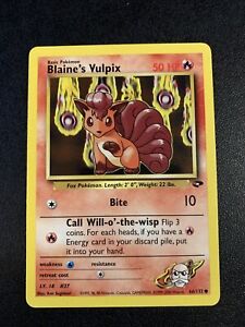 Blaine’s Vulpix Common NM Pokemon Gym Challenge 66//132