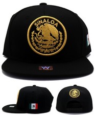 México Nuevo Líder Titulares Cresta de Águila Sinaloa Negro Dorado Era Snapback Gorra Gorra