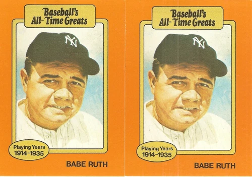 2 CARD BABE RUTH BASEBALL CARD LOT