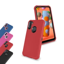 For Samsung Galaxy A11 Defender Armor Rugged Hybrid Protective Cover Case