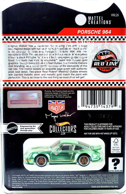 Hot Wheels Red Line Club RLC Porsche 964 🟩 Light Green