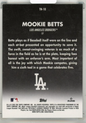 topps MLB 2025 TOKYO SERIES ムーキー・ベッツ ムーキー・ベッツ MLB Tokyo Series 2025 ファンデカール シール 3枚
