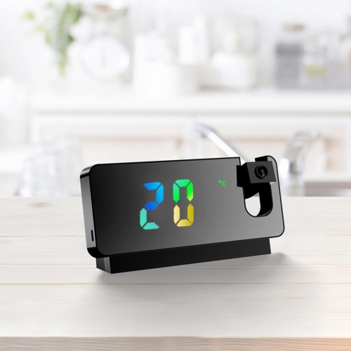 LED Projection Alarm Clock Color Display Temperature/Date Display Quiet Large Mi - Picture 6 of 12