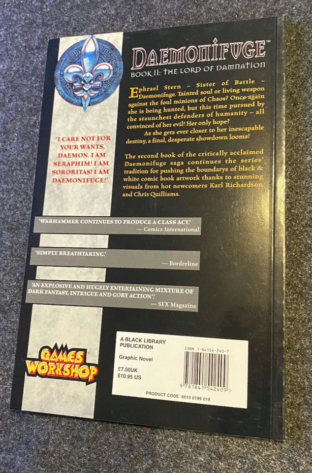 Daemonifuge Libro Dos Juegos Taller Biblioteca Negra Novela Gráfica RARA FUERA DE STOCK Foto 2 de 2