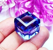 Brazilian Blue Cube 52.80+ Ct Certified Loose Gemstone Pendant Size Stone