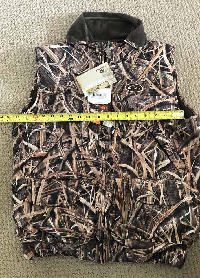 DRAKE WATERFOWL MST FLEECE LINED REFUGE HS VEST SHADOW GRASS BLADES SIZE SMALL - Image 2 of 3