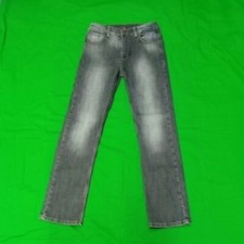 FADED GLORY JEANS DISTRESSED BOYS ADJUSTABLE WAISTBAND BLACK SIZE 16 STRAIGHT