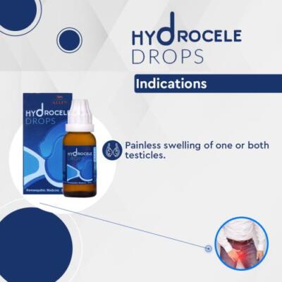 Allen Homeopathic HYDROCELE Drops (30ml) , 100% Natural & Safe